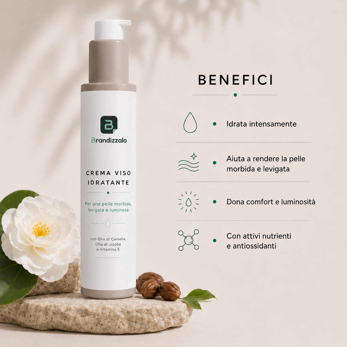 Crema Viso Idratante Brandizzalo - benefici