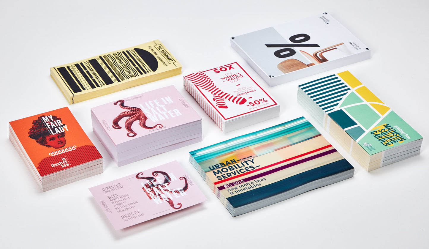 Cartoline personalizzate — pack per la tua linea
